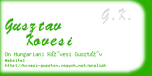 gusztav kovesi business card